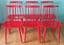 Danish mid century red chairs - SOLD